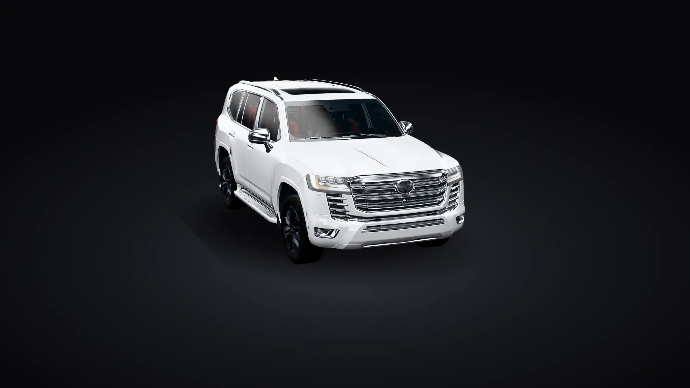 A white Land Cruiser 300 in the Detail Dungeon bay