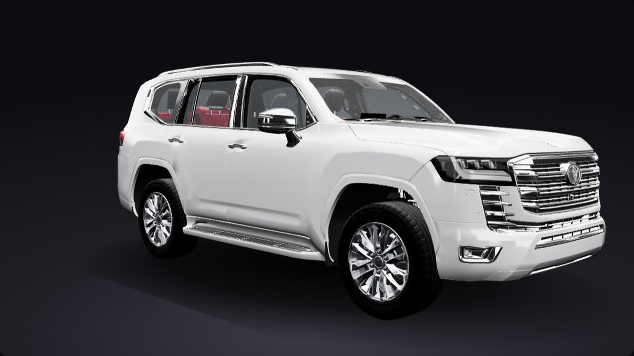 Land Cruiser 300 in its factory white paint